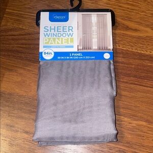 Interiors Sheer Gray Window Panel